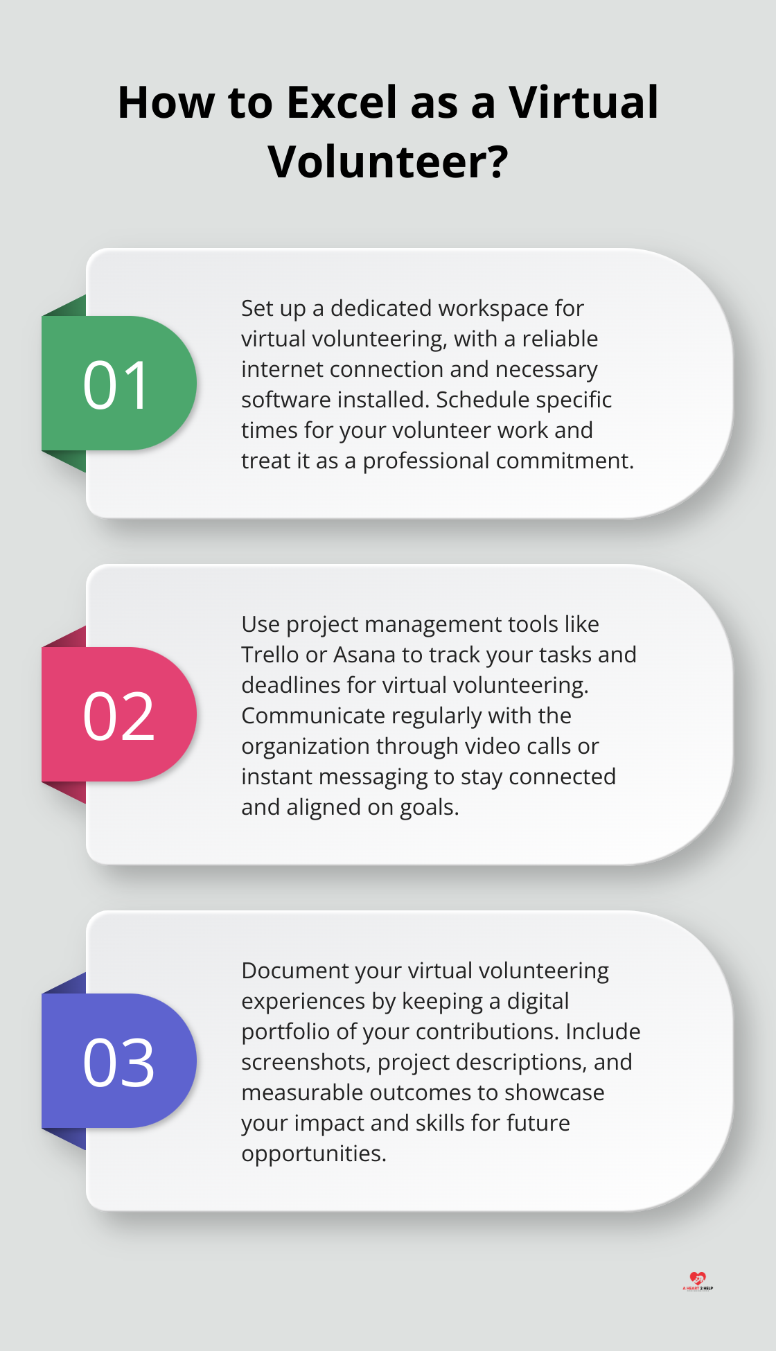Infographic: How to Excel as a Virtual Volunteer? - virtual volunteering